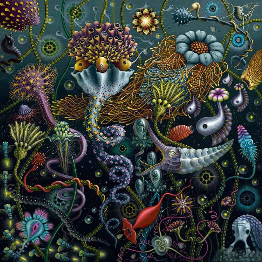 Space Plankton by RS Connett Mixed Media by RS Connett - Fine Art America