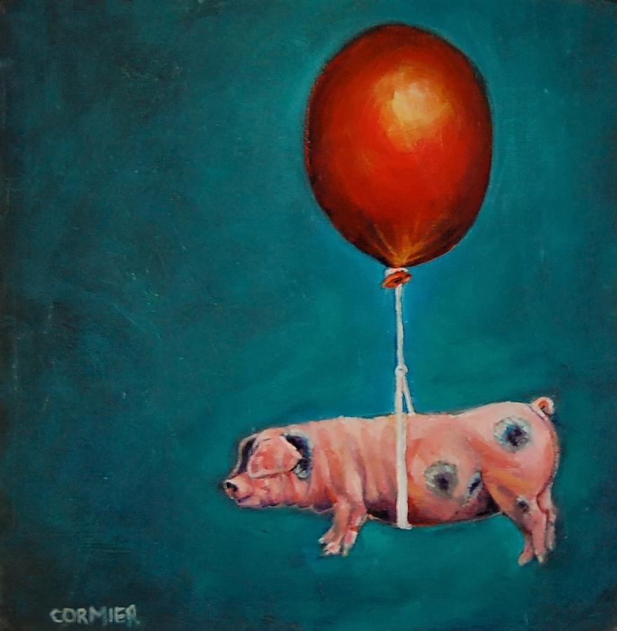 Space Pork Painting by Jean Cormier