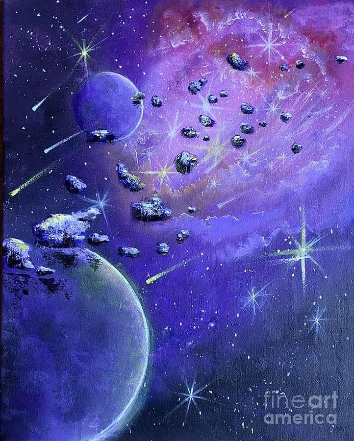 Space rocks Painting by Sharron Knight