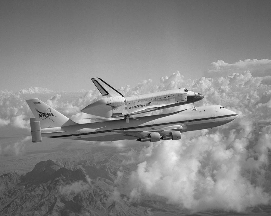 Space Shuttle Discovery On 747 Shuttle Carrier - 2005 Photograph by War Is Hell Store