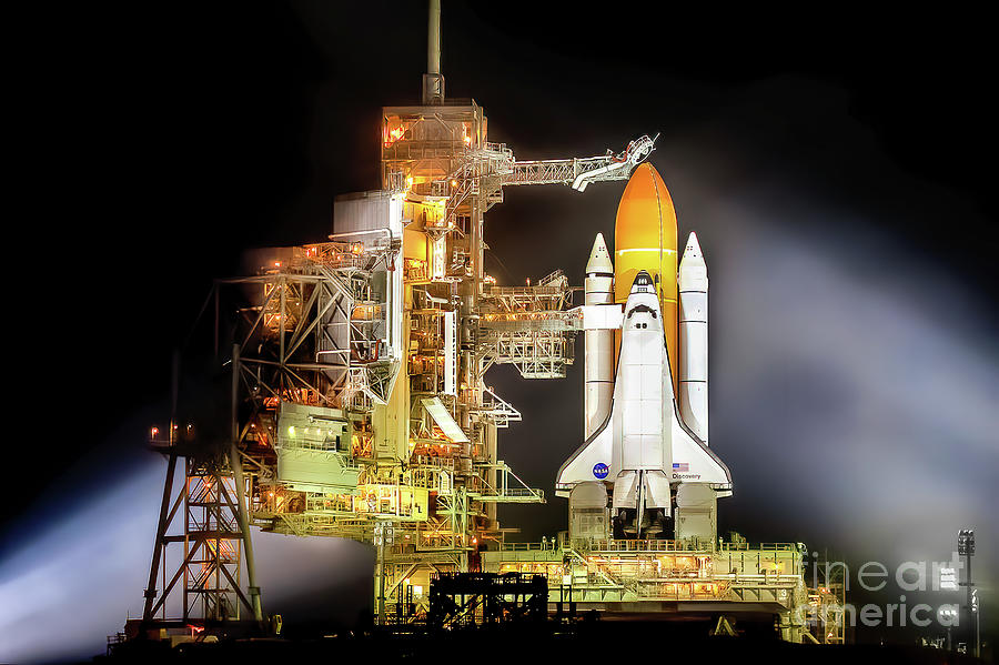 Space Shuttle Discovery on Launch Pad III Photograph by M G Whittingham