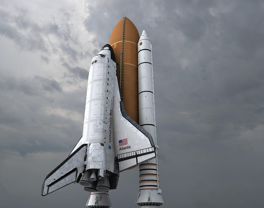 Space Shuttle Storm Digital Art by Nick Stevens - Pixels