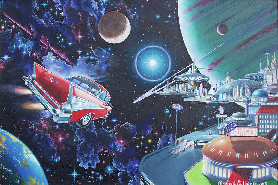Space Station Painting by Michael Goguen