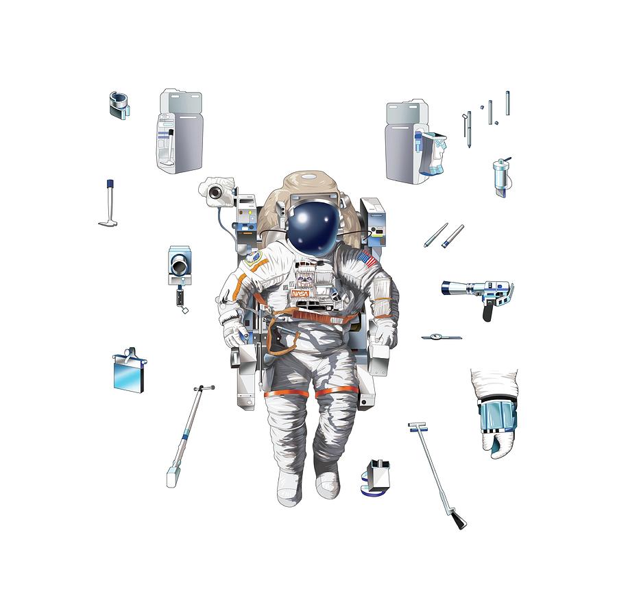 Astronaut Digital Art - Space suit. by Album