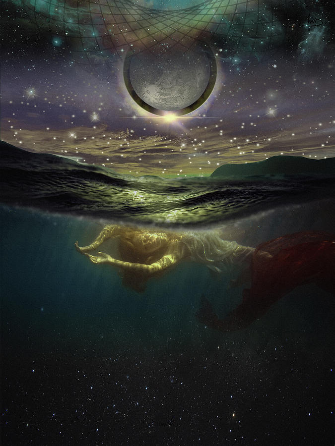 Space Swim Digital Art by Joan Wild - Fine Art America