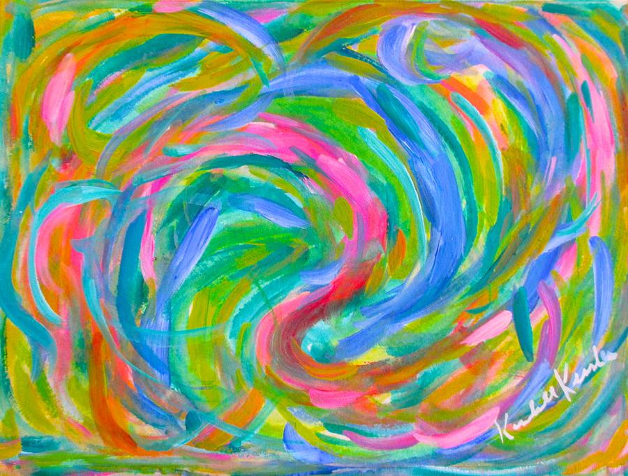 Space Twirl Painting by Kendall Kessler