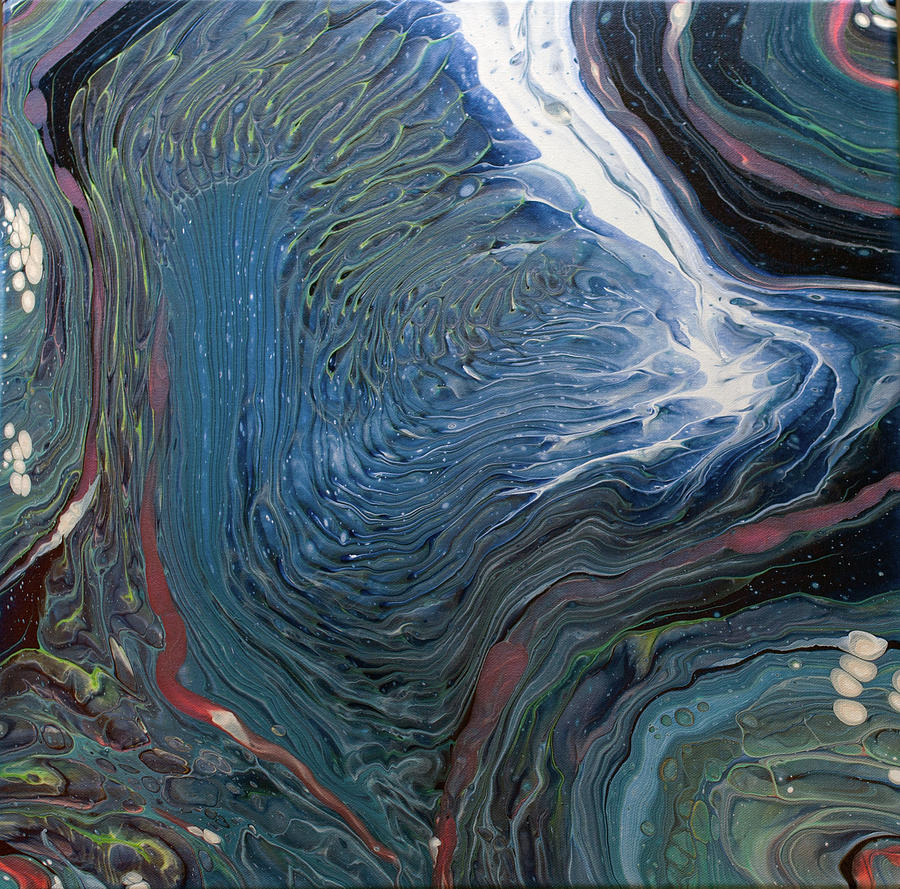 Space Waves Painting by Gay Pautz
