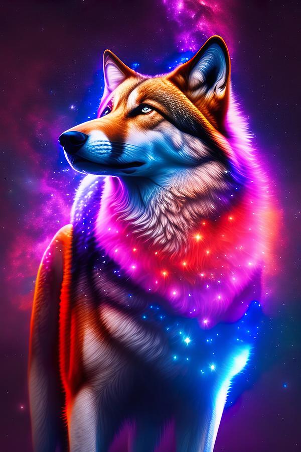 Space Wolf Digital Art by Martin Bauer - Fine Art America