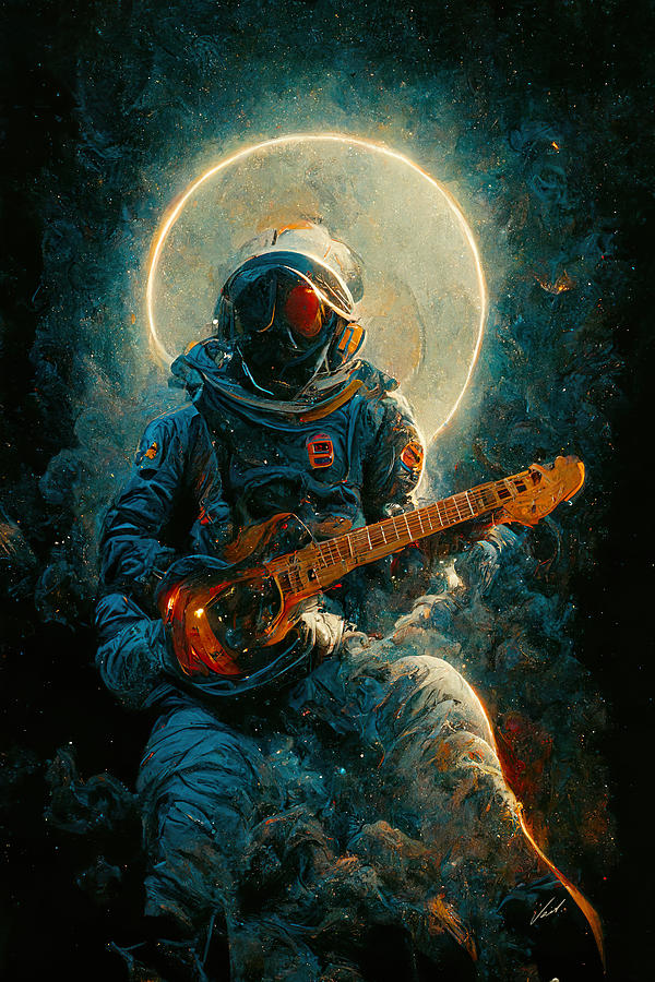 Spaceman player II  - oryginal artwork by Vart. Painting by Vart