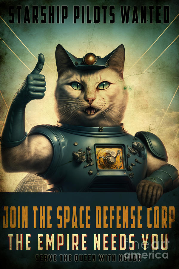 Spaceship Cat Pilots Digital Art By Cinema Photography - Fine Art America