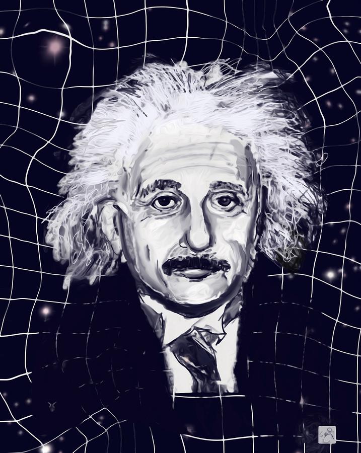 Spacetime Einstein Digital Art by Eileen Backman