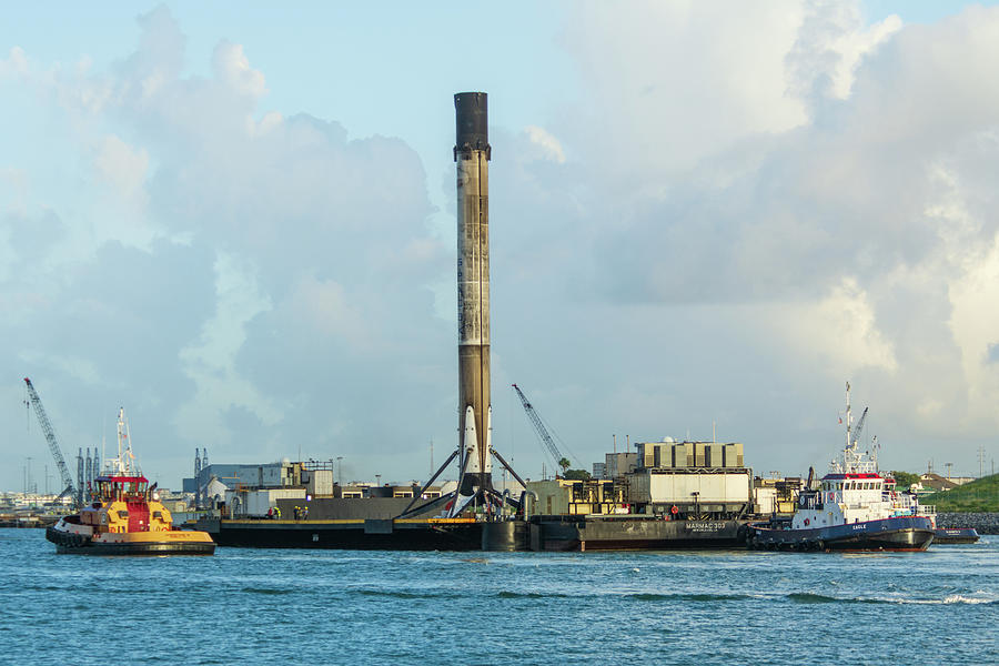 SpaceX Booster and Tugs July 24,2020 Photograph by Bradford Martin
