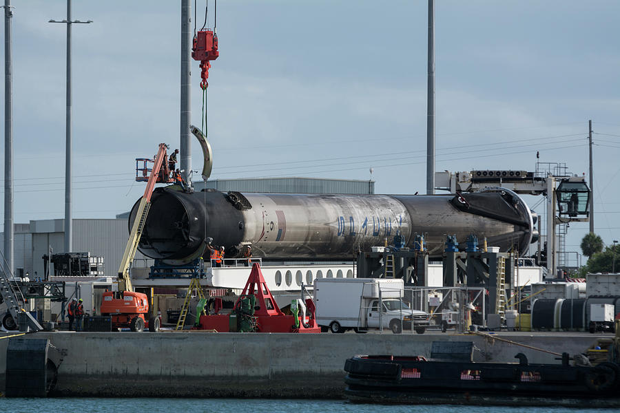 SpaceX Booster at Dock  Photograph by Bradford Martin