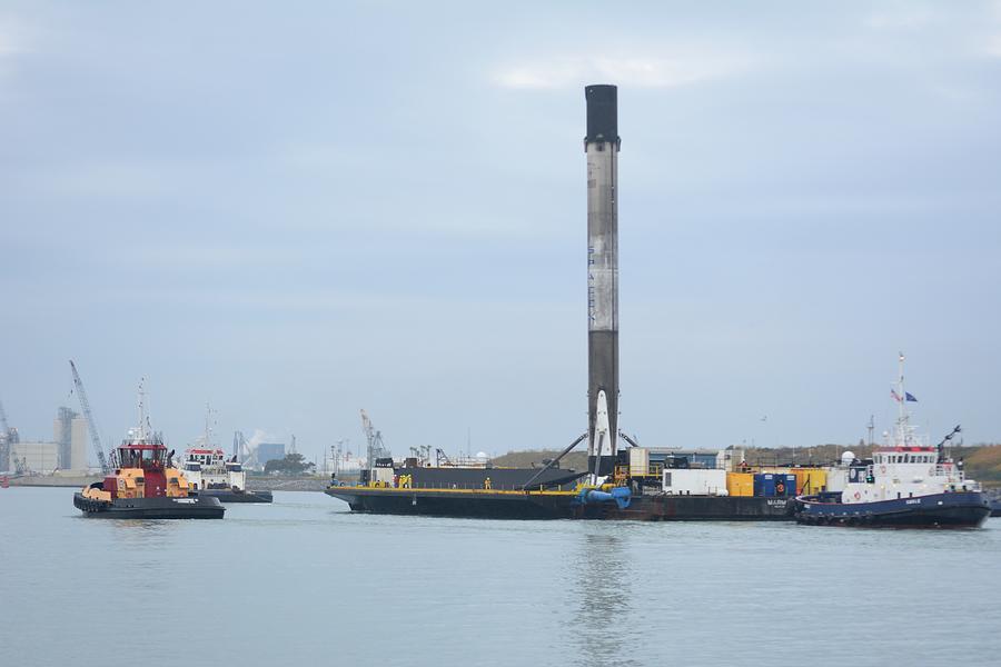 SpaceX Booster, Barge and tugs Photograph by Bradford Martin