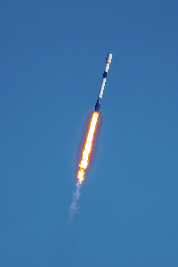 SpaceX Falcon 9 in Flight Photograph by Bradford Martin