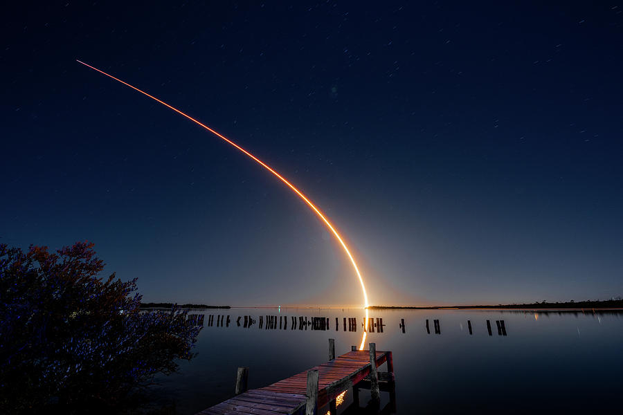 SpaceX Falcon 9 Night Launch Photograph by Norman Peay