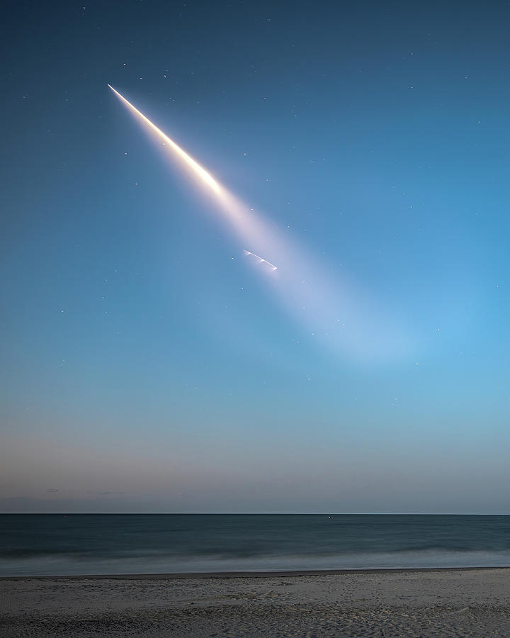 SpaceX on the way to the ISS Photograph by Nick Noble