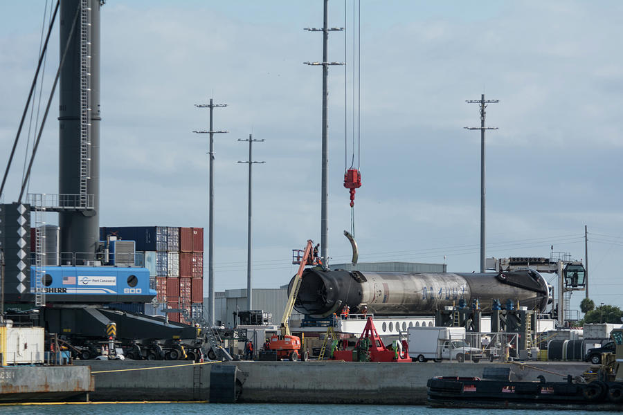 SpaceX Rocket Booster at Dock  Photograph by Bradford Martin