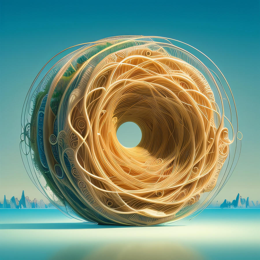Spaghetti Solenoid Digital Art by Regina Valluzzi