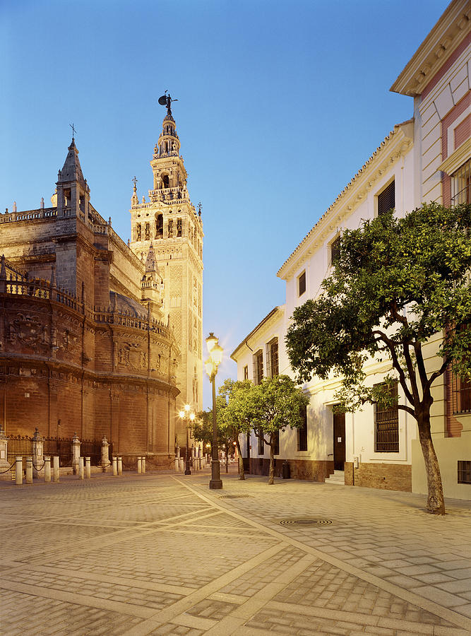 Spain, Andalucia, Seville, Seville Cathedral and La Giralda Photograph by Gary Yeowell
