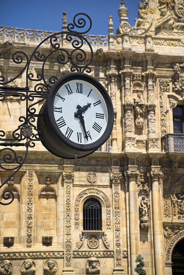 Spain, Castile and Leon, Province of Leon, Leon, Parador de Leon, old clock Photograph by Westend61