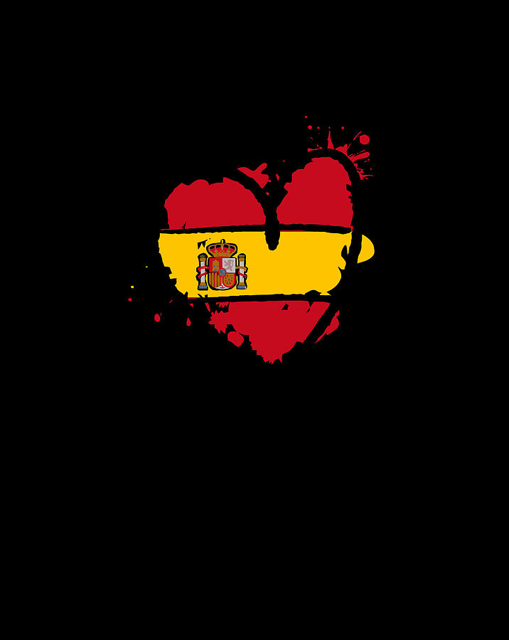 Spain Heart Artwork Flag Cute Europe Spanish Spaniard T T Items