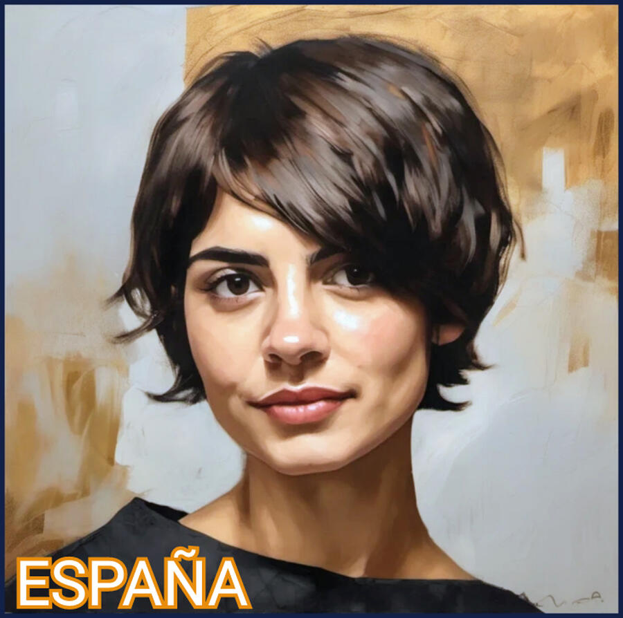 Portrait Digital Art - SPAIN Shorthaired Woman by William Thompson