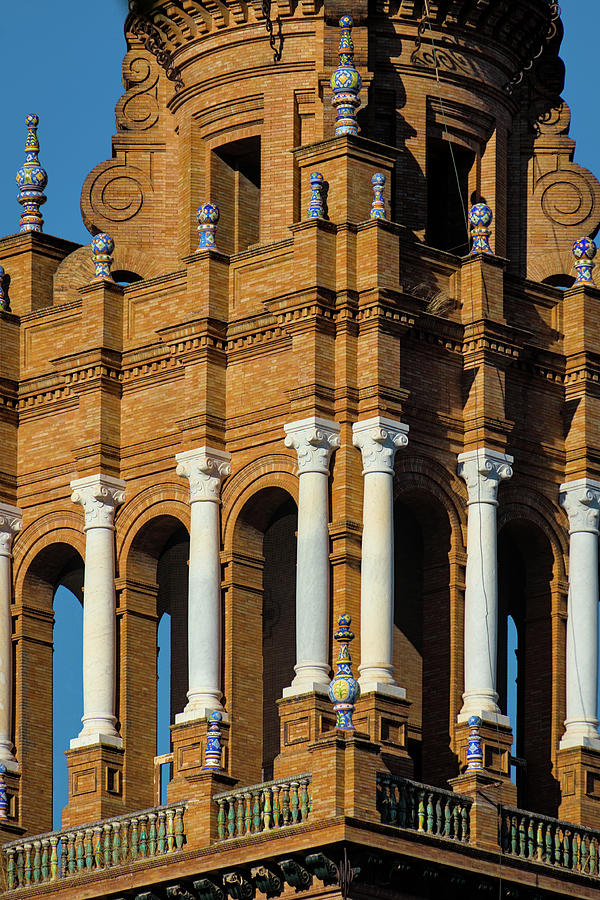 Spain Square Tower Detail in Seville Photograph by Angelo DeVal