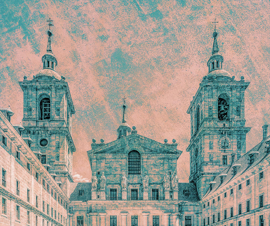 Spains Escorial, Stylized Version Photograph by Marcy Wielfaert