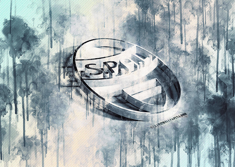 Spal FC Societa Polisportiva Ars Et Labor 3d Steel Logo Italian