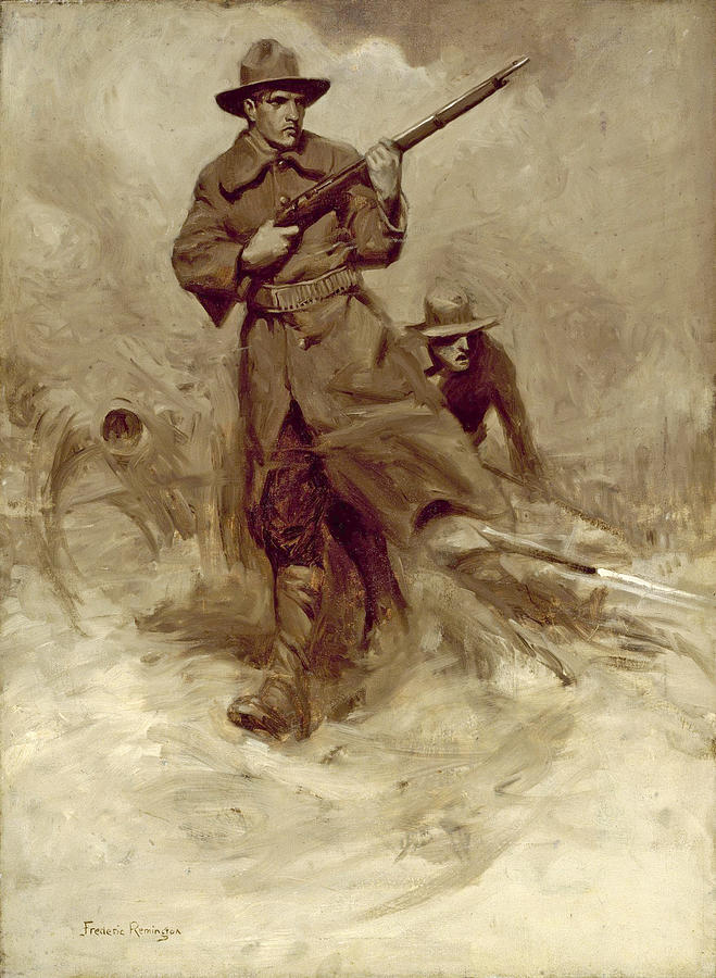Spanish-American War Soldiers in Action Painting by Gilbert Gaul