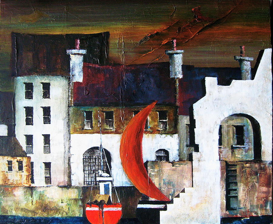 Spanish Arch on the Cladagh Painting by Val Byrne