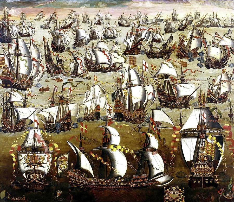 how does england win the naval battle against the spanish armada