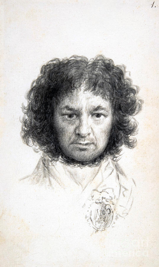 Spanish artist Francisco de Goya - self-portrait - 1795 Photograph by Sad Hill - Bizarre Los Angeles Archive