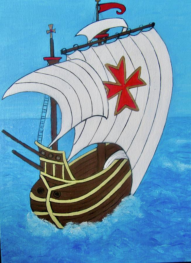 Spanish Galleon Painting by Stephanie Moore