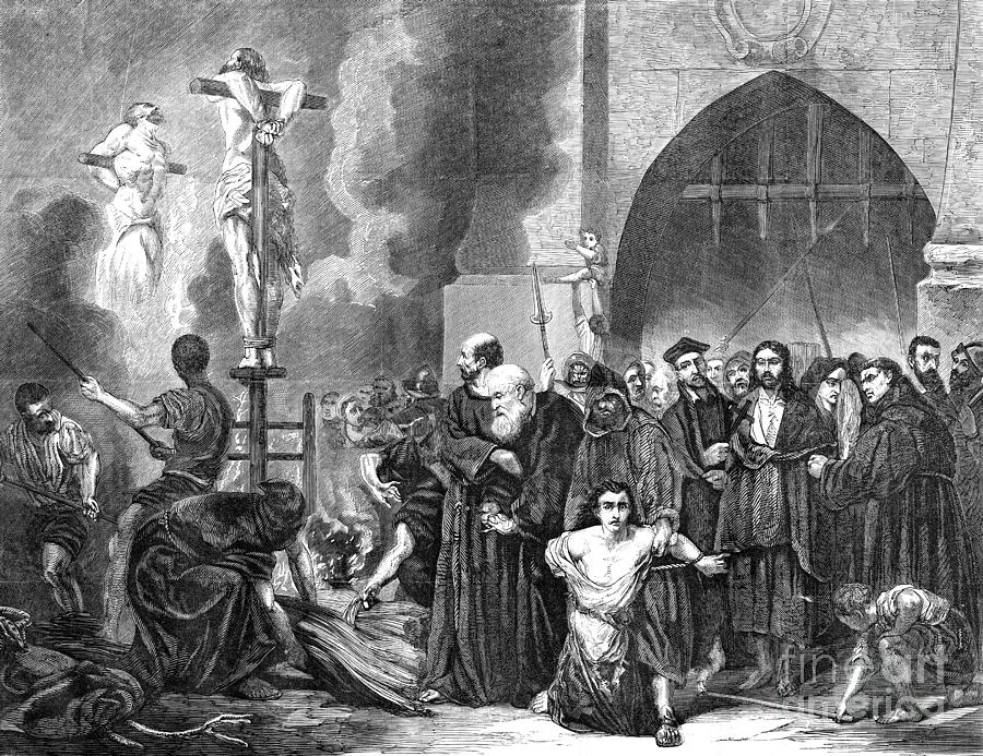 Spanish Inquisition Drawing by Tony Robert-Fleury