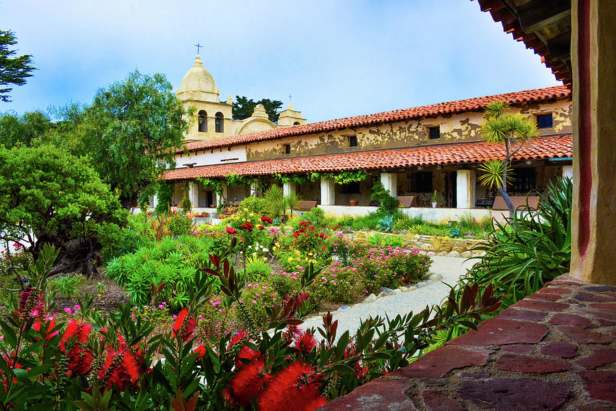 Spanish Mission Church of San Carlos de Borromeo Photograph by Jeff ...