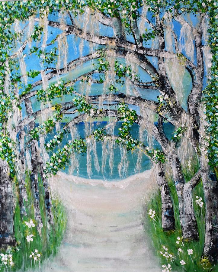 Spanish Moss Cove Painting by Shirley Smith