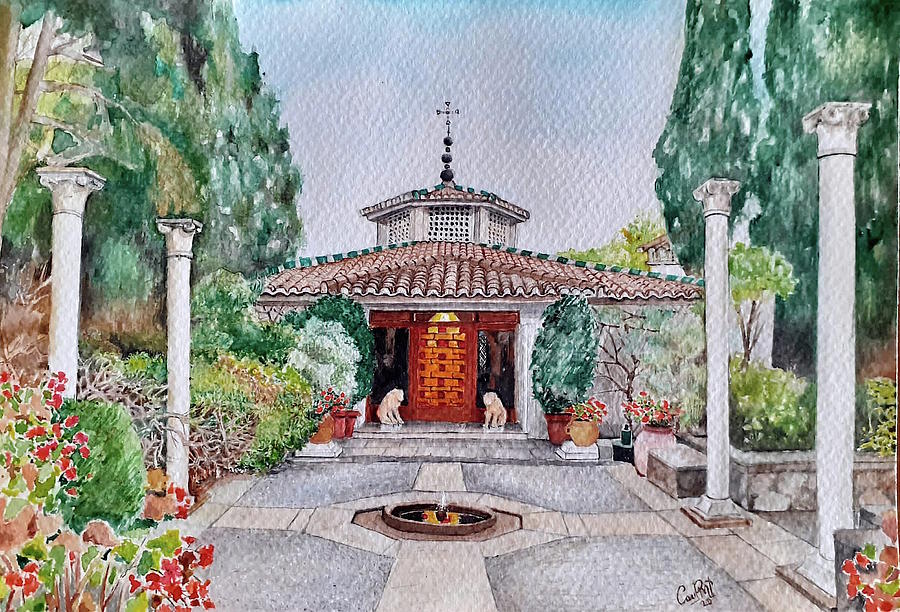 Spanish patio. Costa del Sol. Granada Painting by Carolina Prieto Moreno