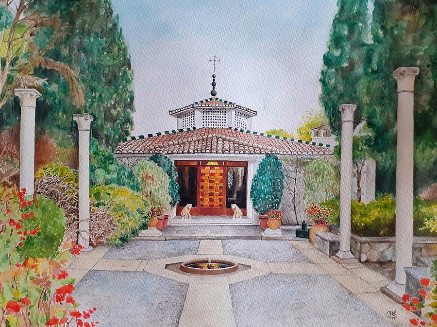 Spanish patio. Costa del Sol. Spain Painting by Carolina Prieto Moreno