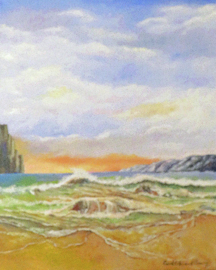 Spanish Seascape Painting by Carl Owen