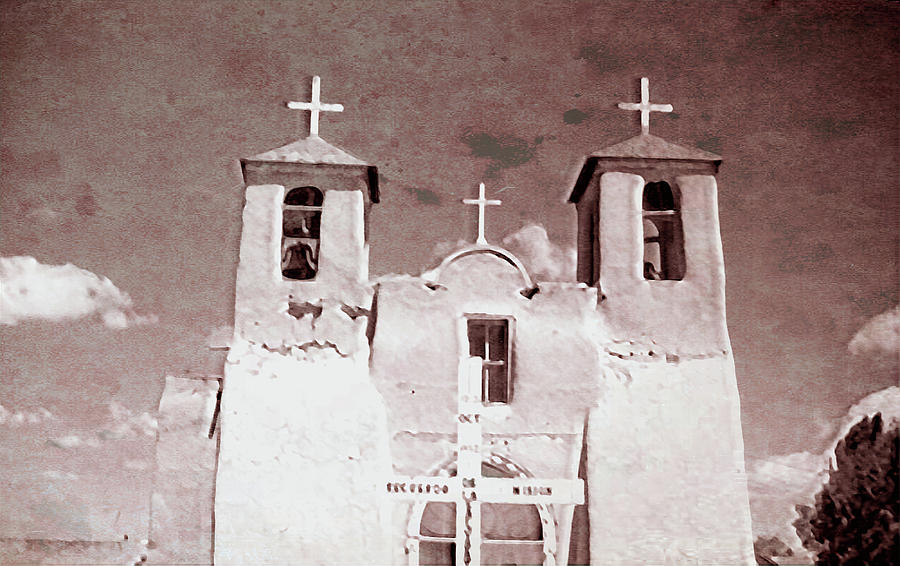 Spanish Style Mission Church Digital Art