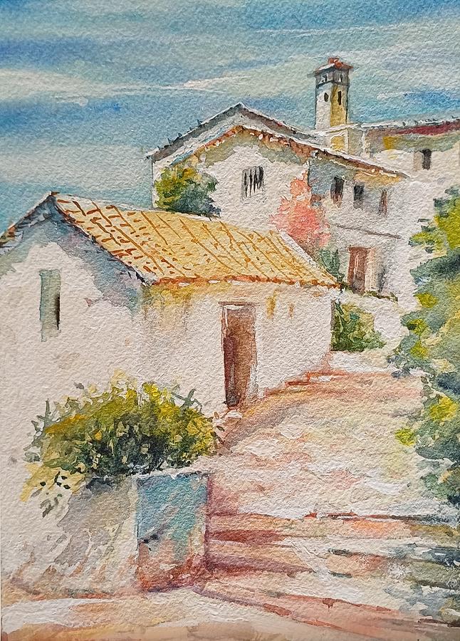 Spanish village Painting by Carolina Prieto Moreno