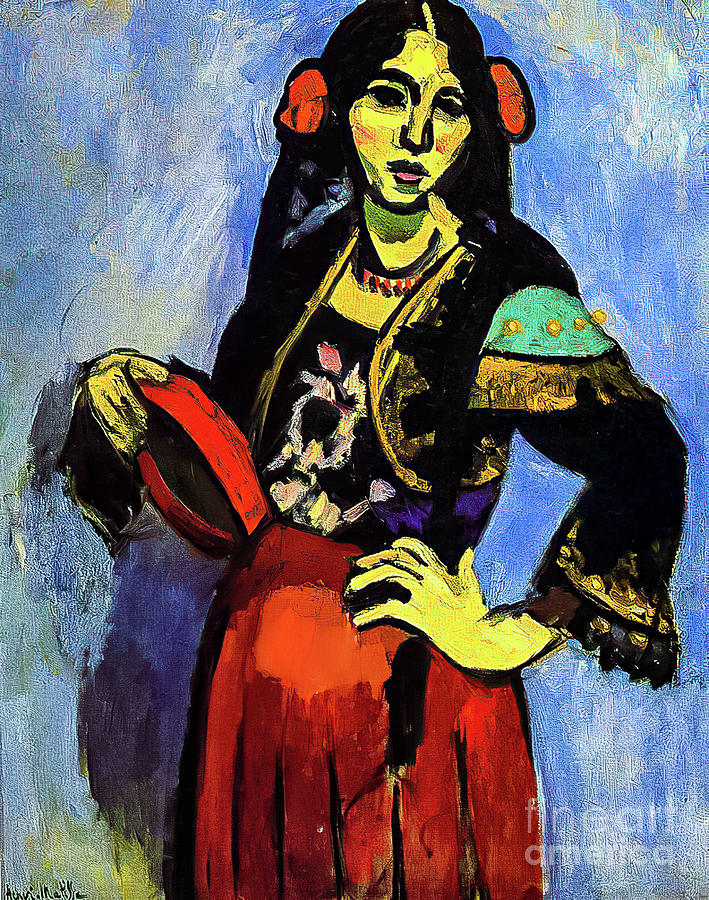 Spanish Woman With a Tamborine by Henri Matisse 1909 Painting by Henri ...