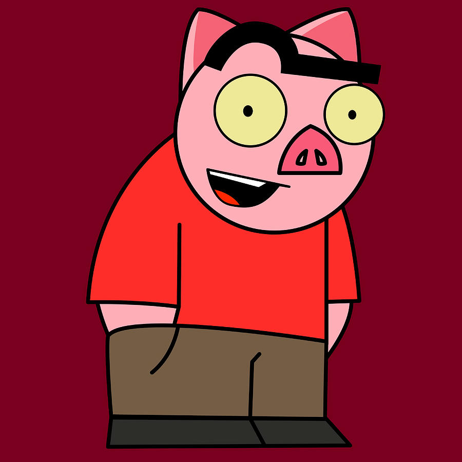 Spanky Ham Crazy Eyes Poster Painting by Stevens Smith - Pixels