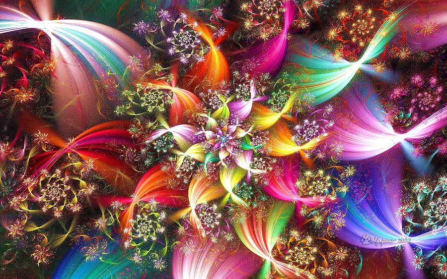 Sparkle Blur Spiral Digital Art by Peggi Wolfe