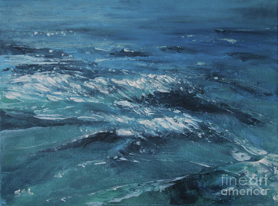 Sparkle Over Turquoise Water Painting by Jane See