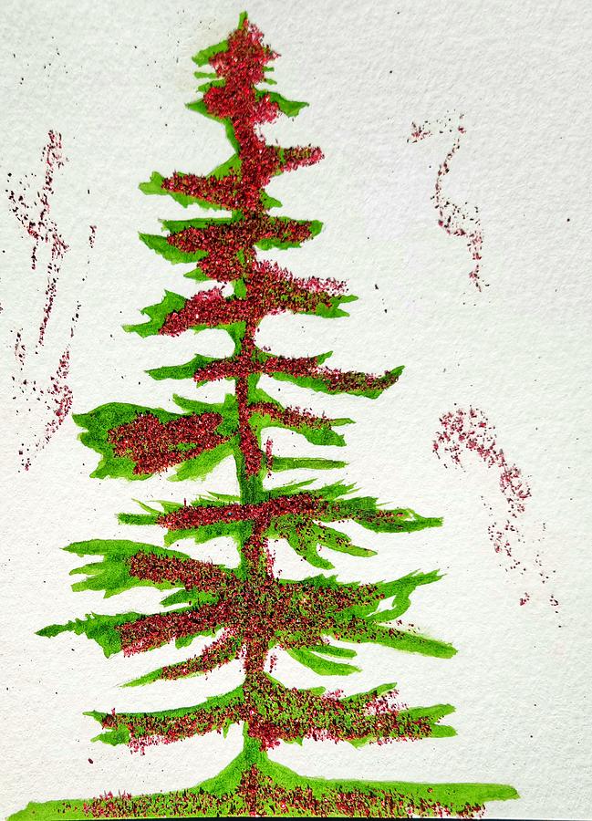 Christmas Painting - Sparkle Tree by Shady Lane Studios-Karen Howard