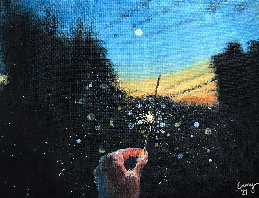 Sparkler Painting by Emily Lairson | Fine Art America