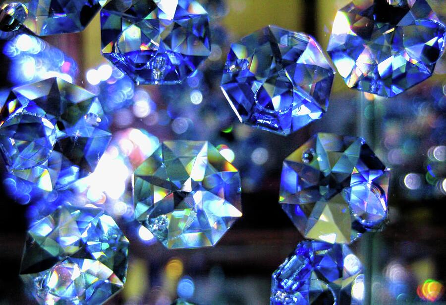 Sparkling Blue Crystals Photograph by Kathy Bassett